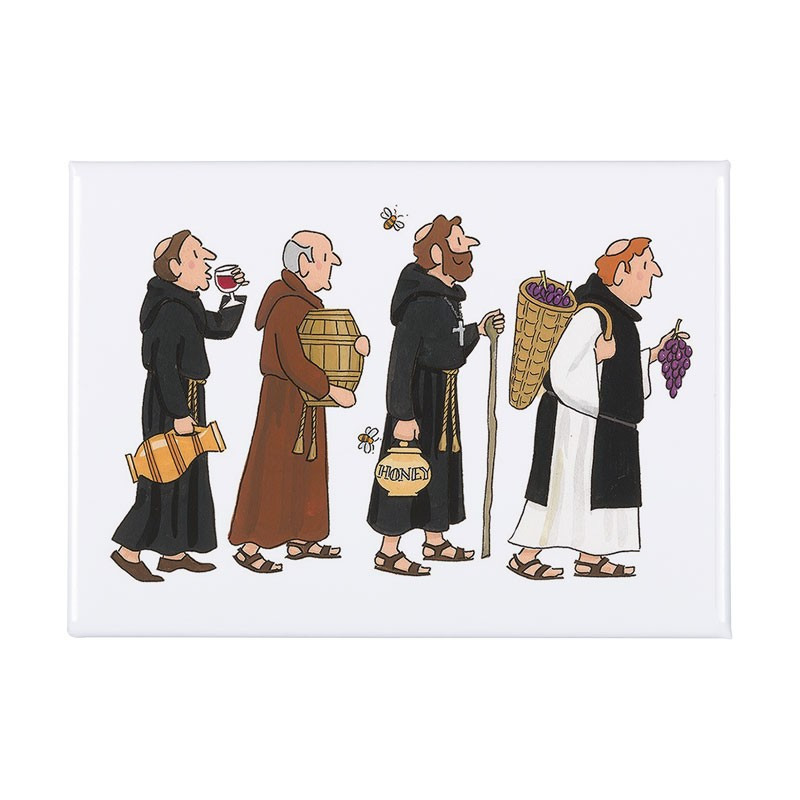 Monks Procession Fridge Magnet