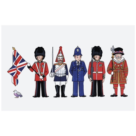 London Figures Tea Towel | Alison Gardiner