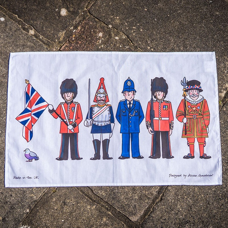 London Figures Tea Towel | Alison Gardiner