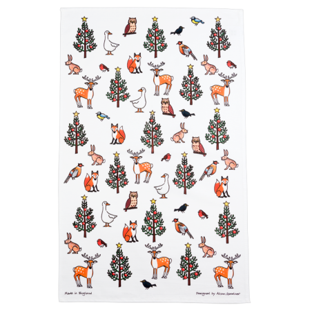 Alison Gardiner Designs | Winter Wildlife Tea Towel