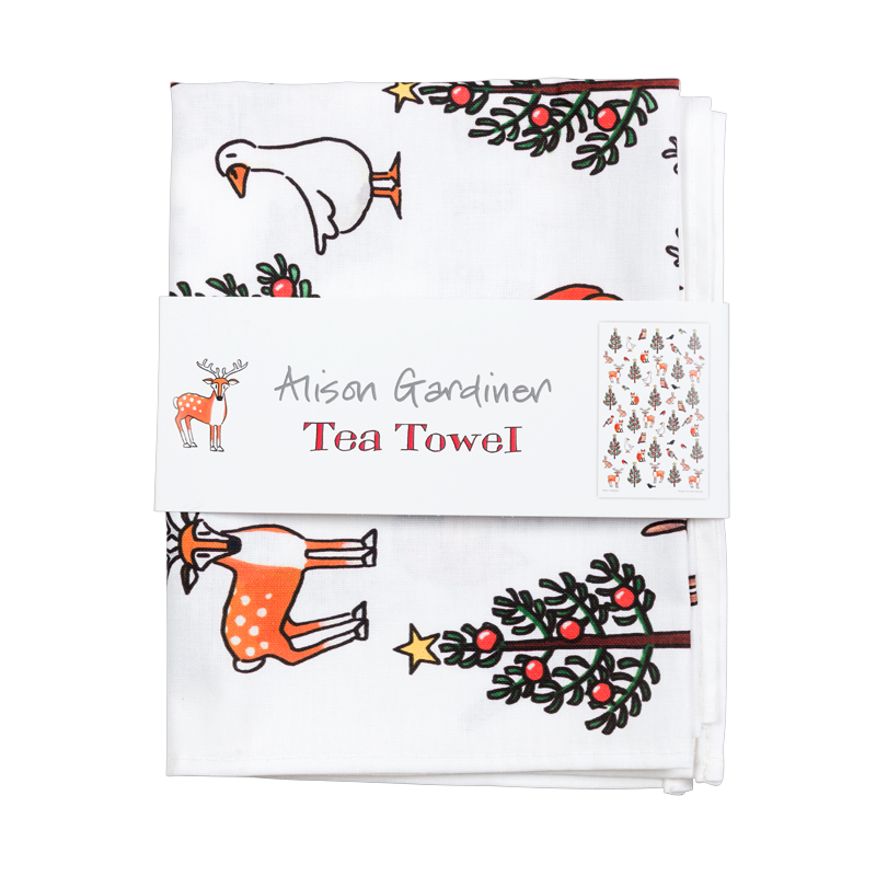 Alison Gardiner Designs | Winter Wildlife Tea Towel