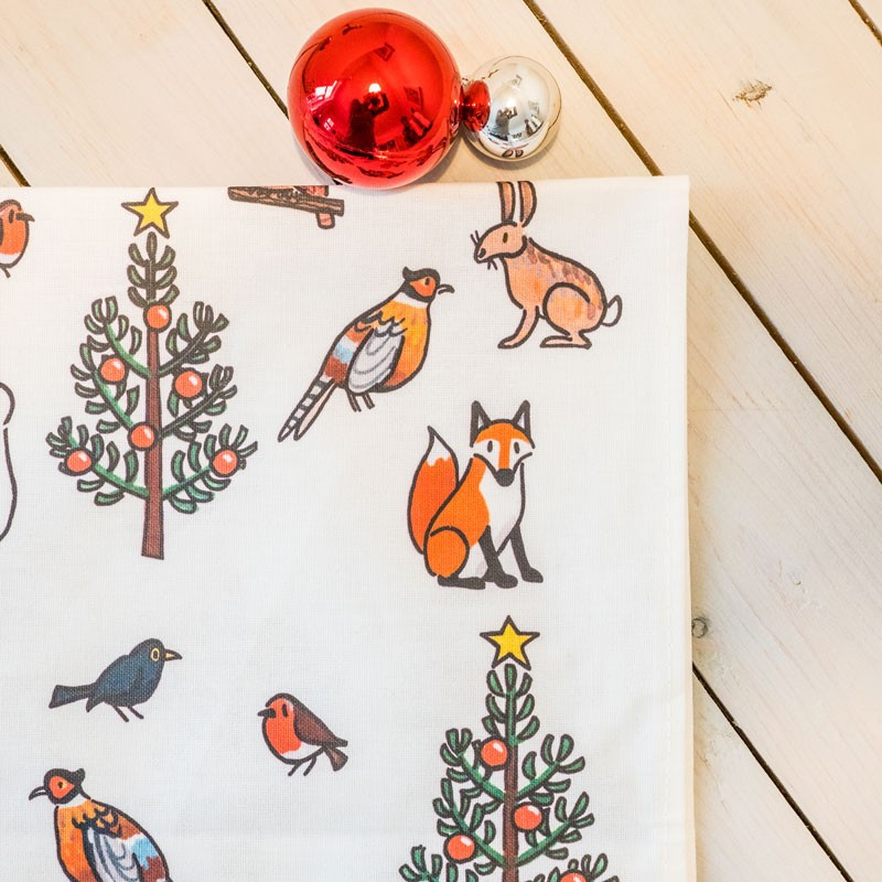 Alison Gardiner Designs | Winter Wildlife Tea Towel