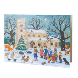 Winter Wildlife Advent Calendar Card