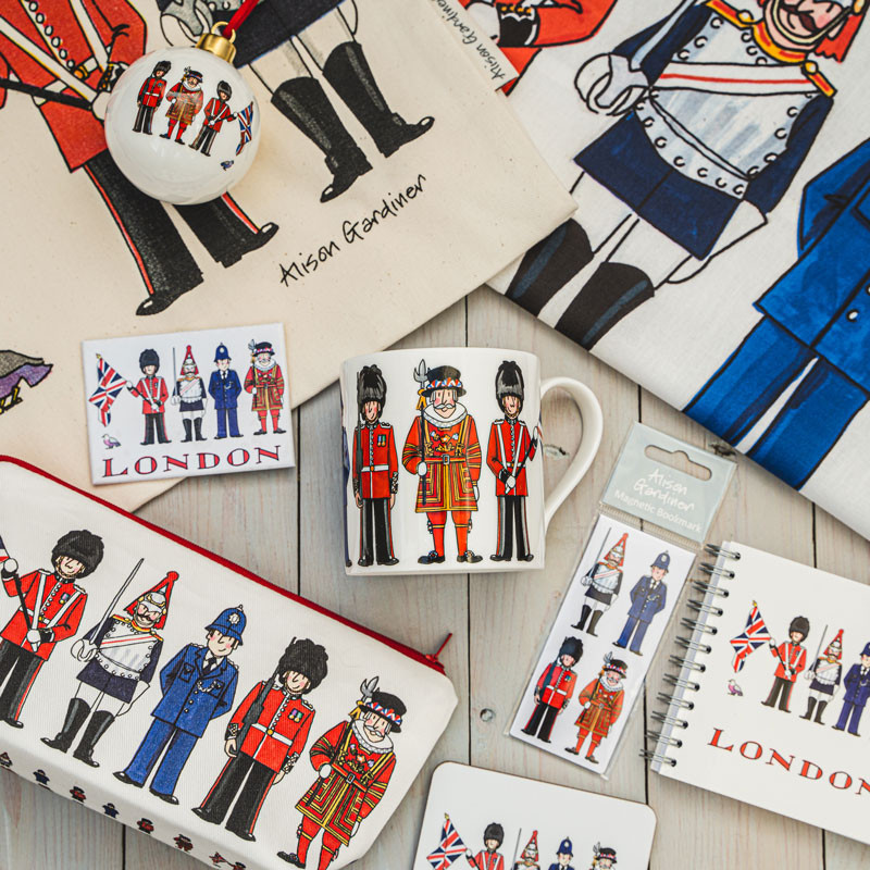 London Figures Tea Towel | Alison Gardiner