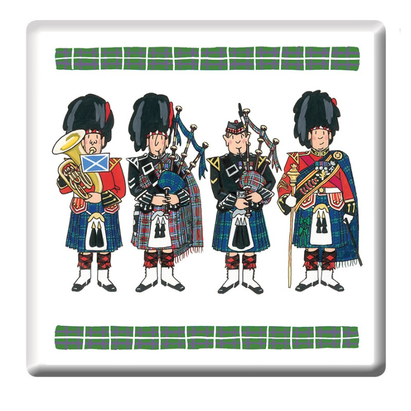 Scottish Pipers Coaster | Alison Gardiner