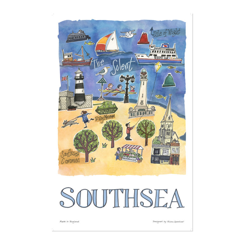 Southsea Tea Towel | Alison Gardiner