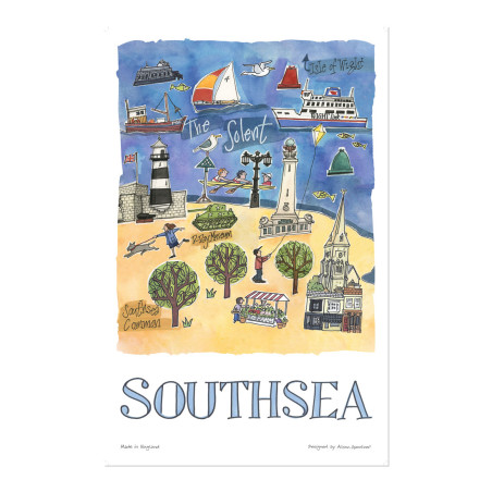 Southsea Tea Towel | Alison Gardiner