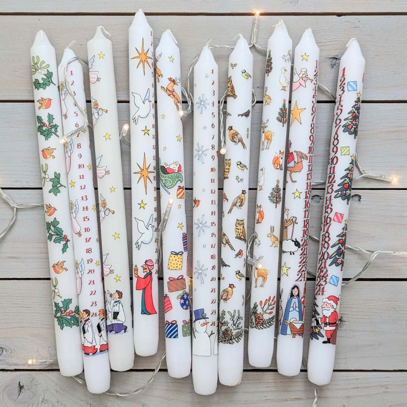Winter Birds Advent Candle  | Alison Gardiner