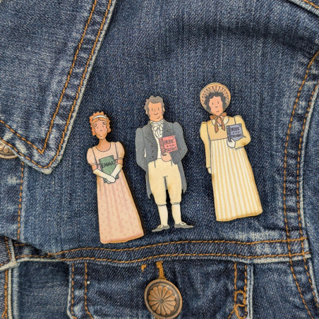 Jane Austen Set of 3 Pin Badges | Alison Gardiner