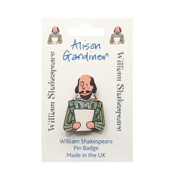 William Shakespeare Single Pin Badge