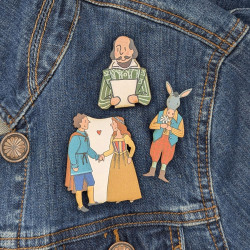 William Shakespeare Single Pin Badge 2