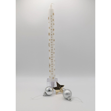 Star (Gold) Christmas Advent Dinner Candle