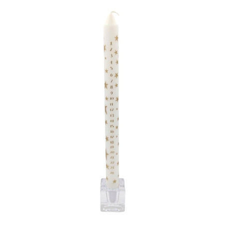 Gold Star Christmas Advent Dinner Candle