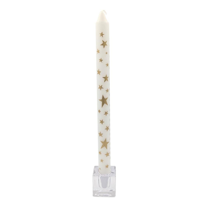 Gold Star Christmas Advent Dinner Candle
