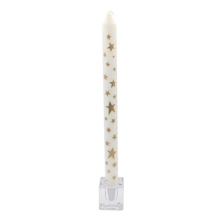 Gold Star Christmas Advent Dinner Candle