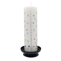 Snowmen Christmas Large Pillar Advent Candle
