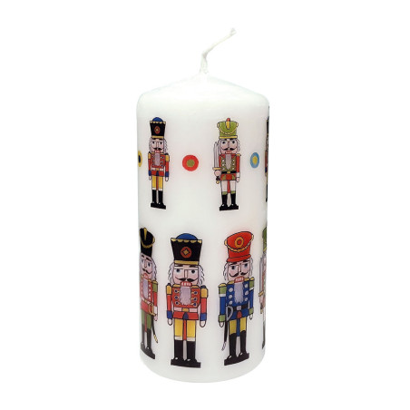 Nutcracker Christmas Pillar Candle