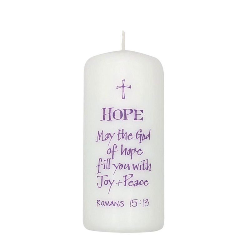 Hope Religious Pillar Candle