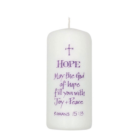 Hope Religious Pillar Candle
