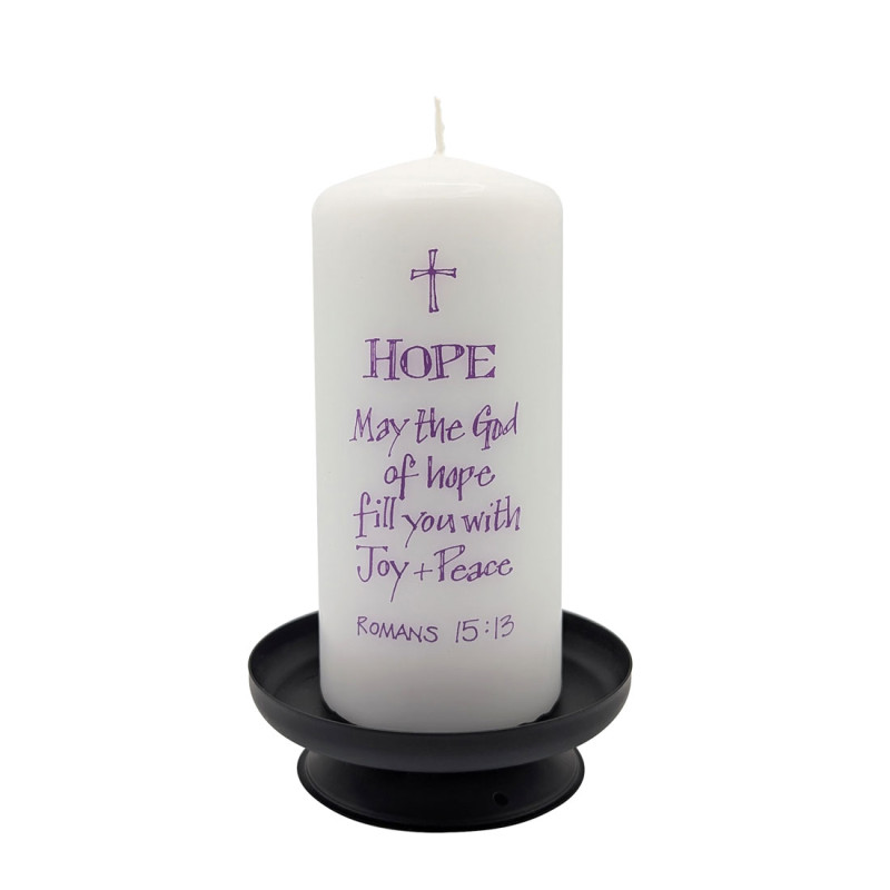 Hope Religious Pillar Candle