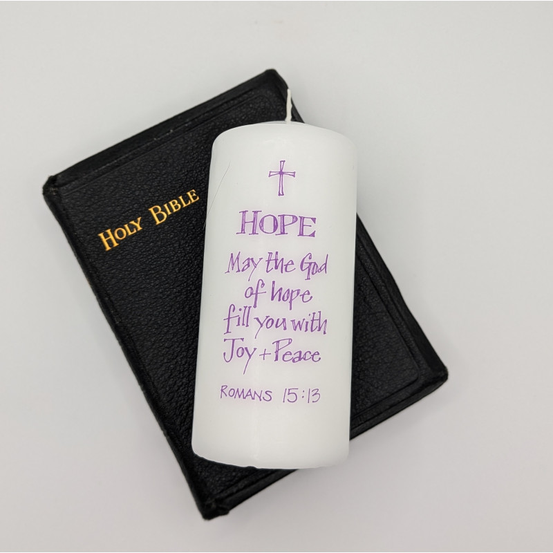 Hope Religious Pillar Candle | Alison Gardiner