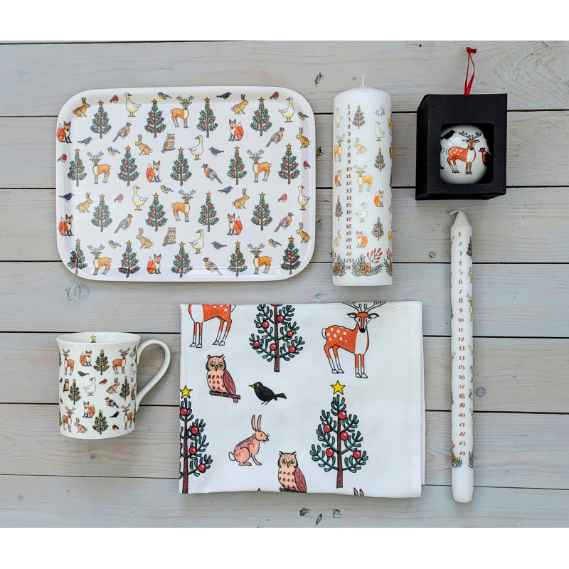 Alison Gardiner Designs | Winter Wildlife Tea Towel