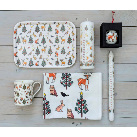 Alison Gardiner Designs | Winter Wildlife Tea Towel