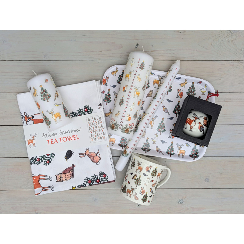 Alison Gardiner Designs | Winter Wildlife Tea Towel