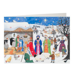 Jesus is Born Advent Calendar Card