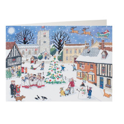 Christmas in the Village Advent Calendar Card