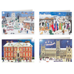 Mixed pack of 4 Advent Calendar Cards