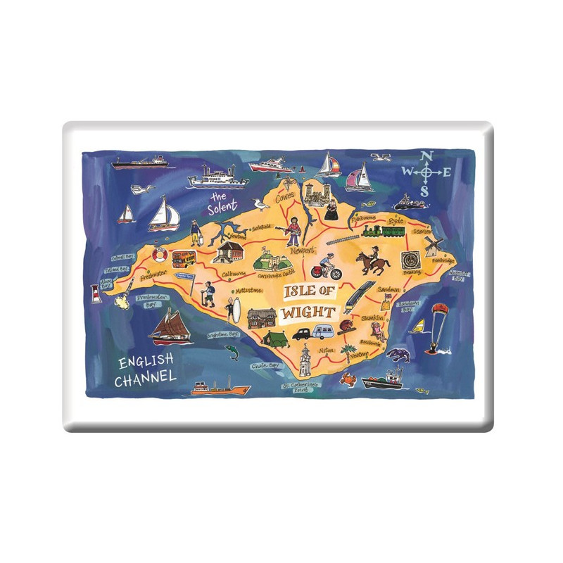 Isle of Wight Map Fridge Magnet