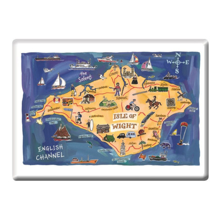 Isle of Wight Map Fridge Magnet