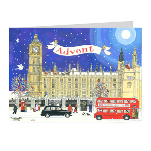 Palace Of Westminster Christmas Advent Calendar Card