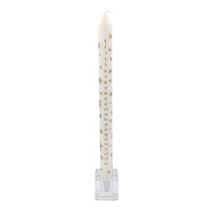 Gold Star Christmas Advent Dinner Candle