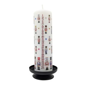 Nutcracker Christmas Advent Large Pillar Candle