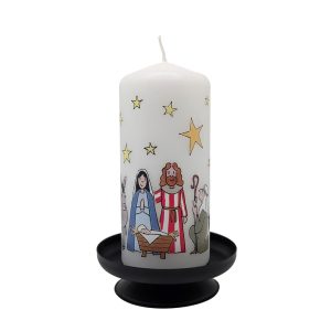 Nativity Christmas Pillar Candle