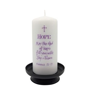 Hope Faith Pillar Candle