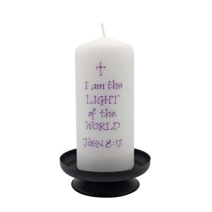 I Am The Light Faith Pillar Candle