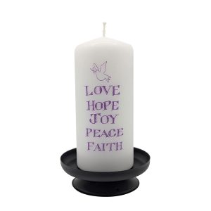 Love Hope Joy Peace & Faith Pillar Candle