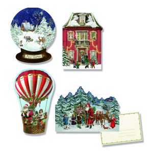 Little Christmas Cutouts Advent Calendar Cards Pack of 4