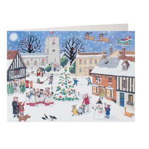 Christmas In The Village Advent Calendar Card