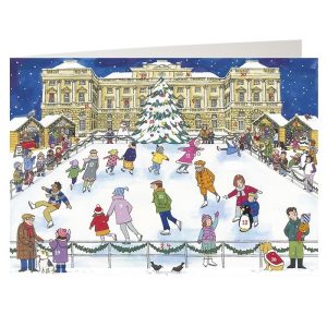 Christmas Ice Skating Advent Calendar Card