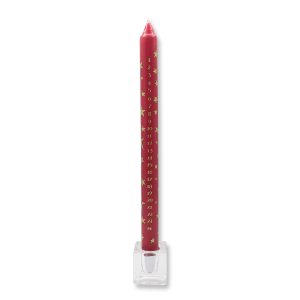 Star Red Advent Dinner Candle